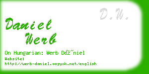 daniel werb business card